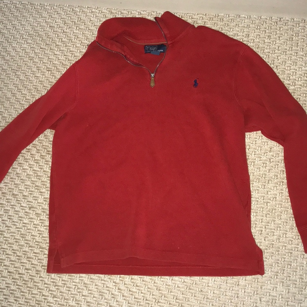 Red Polo pullover